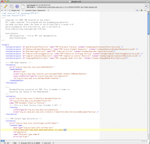 Eclipse Galileo PDT Core Plugin.xml Settings