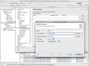 Eclipse Helios PHP Executables Settings